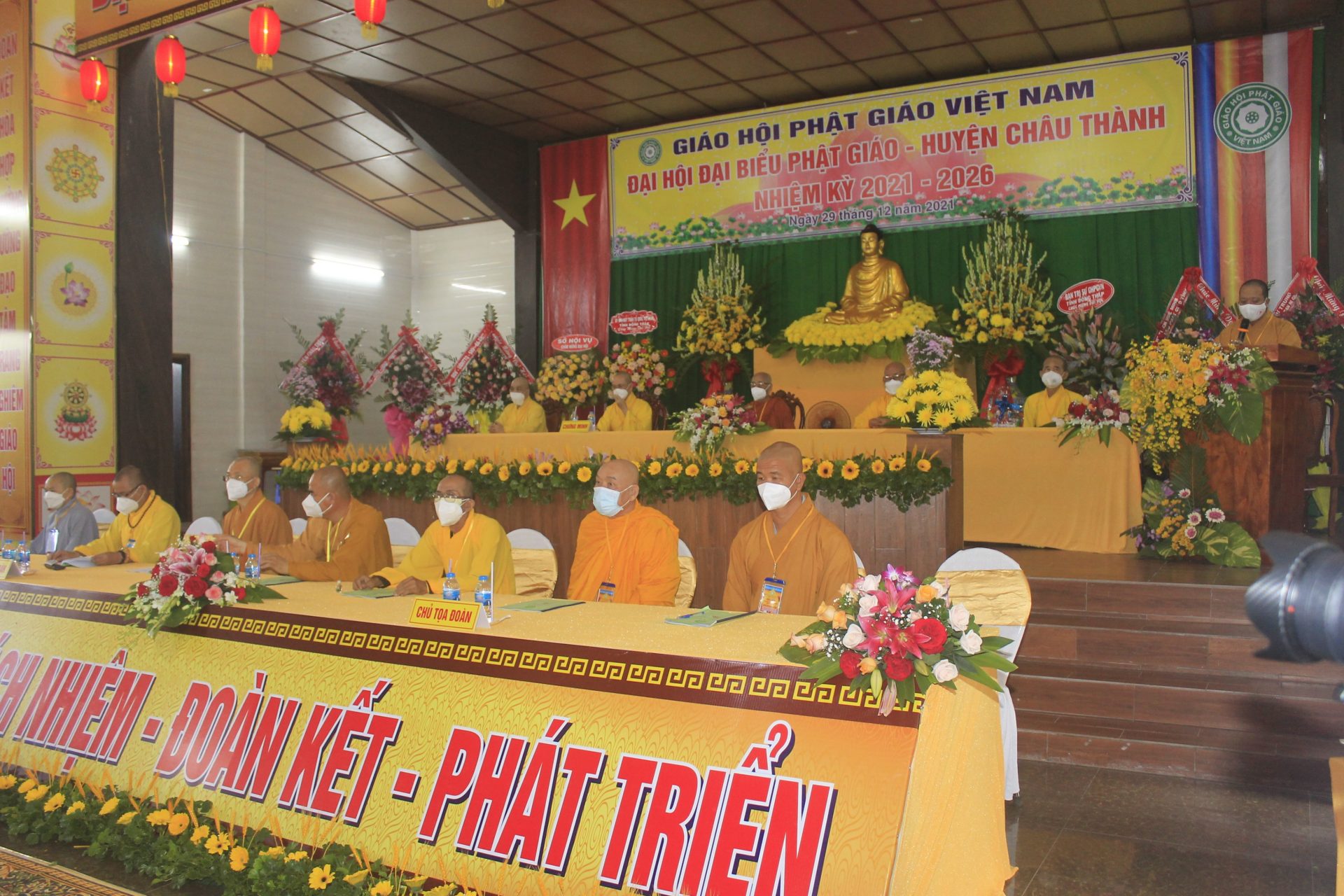 Đồng Tháp: Thượng tọa Thích Tĩnh Triệt tái đắc cử Trưởng ban Trị sự Phật giáo huyện Châu Thành