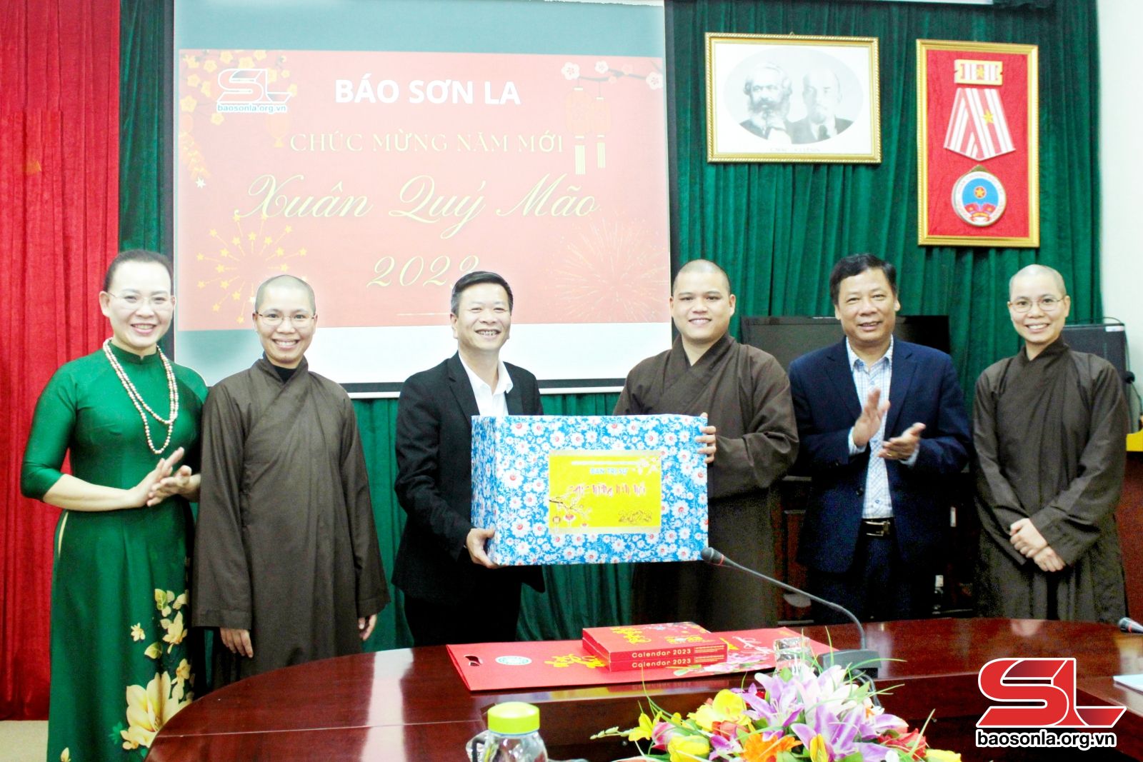 Sơn la: Ban Trị sự Giáo hội Phật giáo tỉnh chúc tết Báo Sơn La.