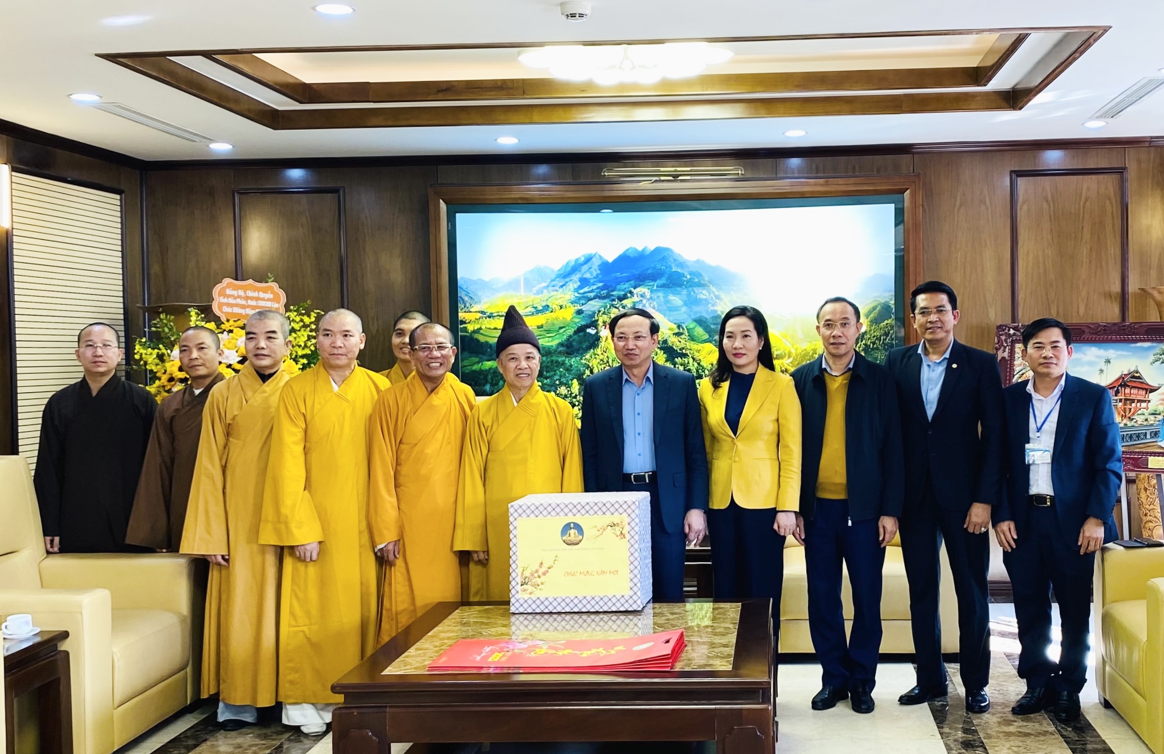 Ban Trị sự Phật giáo tỉnh Quảng Ninh thăm và chúc tết tỉnh nhân dịp xuân 2023.