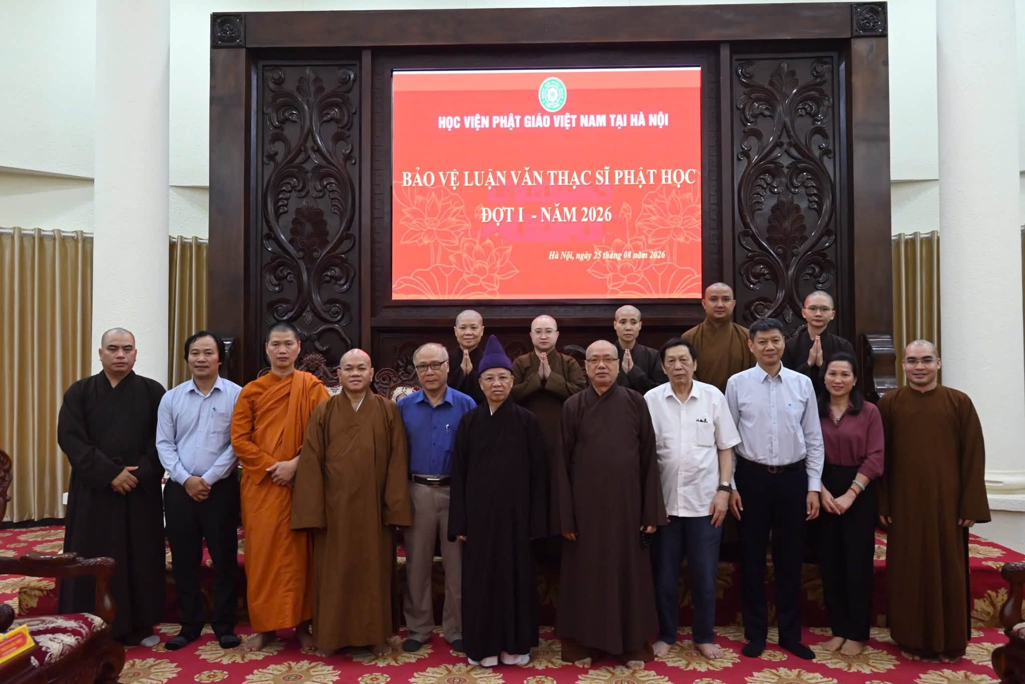 HỌC VIỆN PGVN TẠI HÀ NỘI: TỔ CHỨC BẢO VỆ LUẬN VĂN THẠC SĨ PHẬT HỌC ĐỢT I – NĂM 2026.