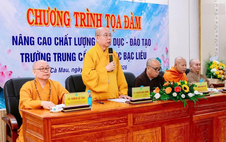 Cà Mau: Tọa đàm “Nâng cao chất lượng giáo dục – đào tạo Trường Trung cấp Phật học Bạc Liêu”