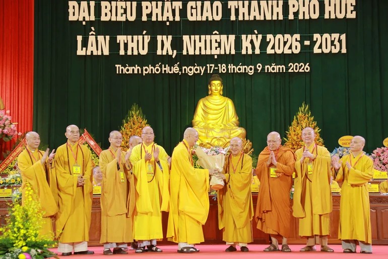 Huế: Hòa thượng Thích Huệ Phước được suy cử làm tân Trưởng ban Trị sự GHPGVN thành phố, nhiệm kỳ 2026-2031